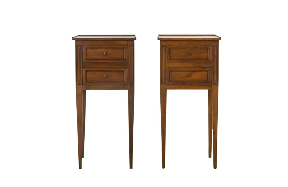 PAIR OF LOUIS XVI REVIVAL SIDE TABLES