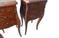 PAIR OF FRENCH MARQUETRY NIGHTSTANDS