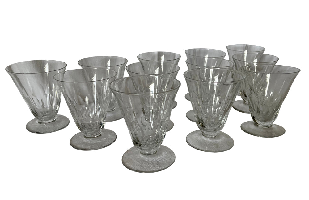 Set Of 12 Art Deco Cocktail Glasses - French Decorative Accessories - Wine Glasses Champagne Glasses - Art Deco - Antique Glasses - Glassware - Antique Shops Tetbury - AD & PS Antiques