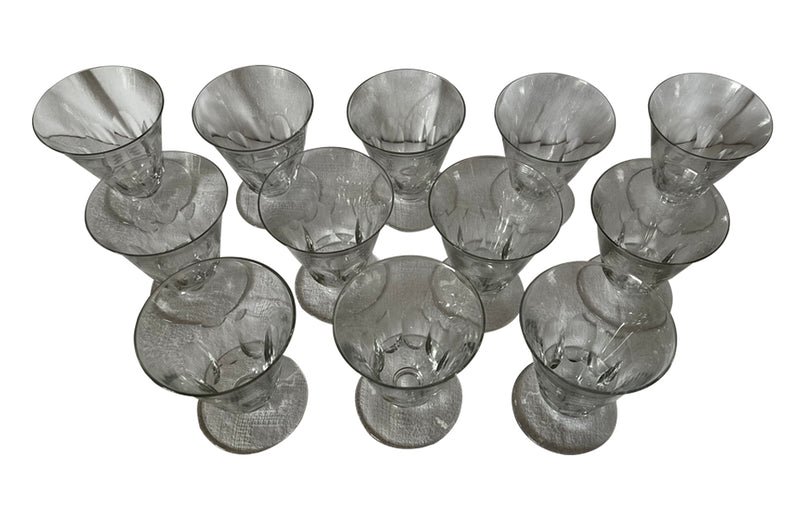 Set Of 12 Art Deco Cocktail Glasses - French Decorative Accessories - Wine Glasses Champagne Glasses - Art Deco - Antique Glasses - Glassware - Antique Shops Tetbury - AD & PS Antiques