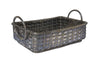 LARGE SILVER PLATE WOVEN BREAD BASKET