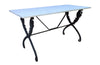 BEAUTIFUL CAST IRON SWAN BASED TABLE