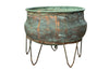 VERY LARGE COPPER CHEESE VAT ON STAND