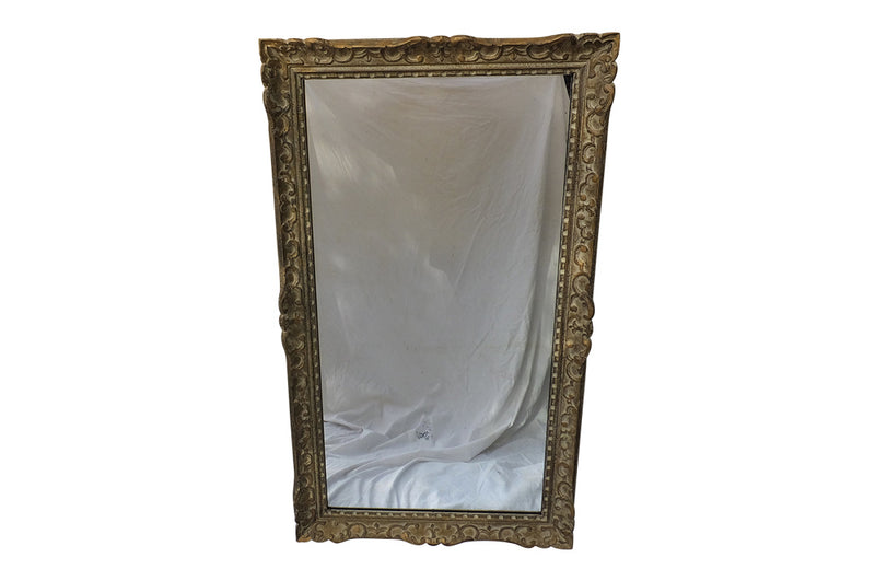 LARGE CARVED FRAMED FRENCH MIRROR