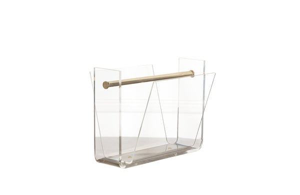 VINTAGE LUCITE MAGAZINE HOLDER