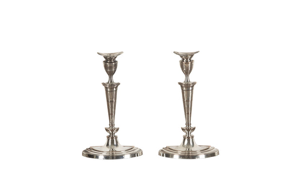 PAIR OF NEO-CLASSICAL REVIVAL CANDLE STICKS