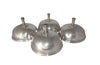 SET OF FOUR SILVER PLATE FOOD DOMES