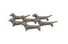 SET OF SIX  DACHSHUND KNIFE RESTS