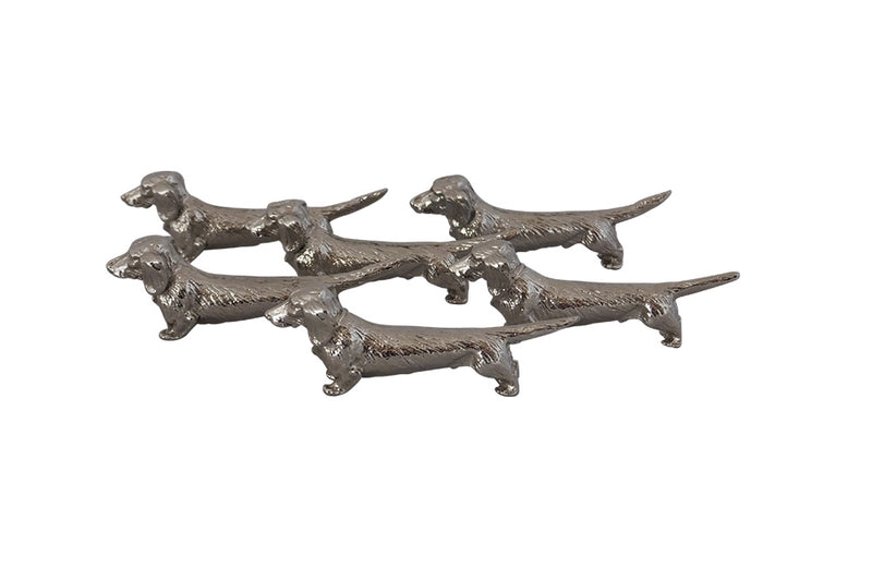 SET OF SIX  DACHSHUND KNIFE RESTS