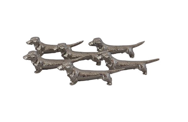 SET OF SIX  DACHSHUND KNIFE RESTS