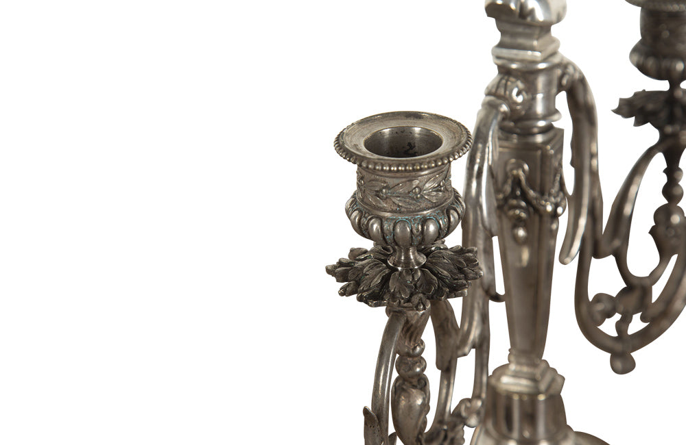 PAIR OF 19TH CENTURY NEO-CLASSICAL REVIVAL CANDLE STICKS