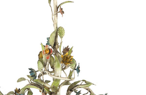 VINTAGE FLORAL TOLE CHANDELIER
