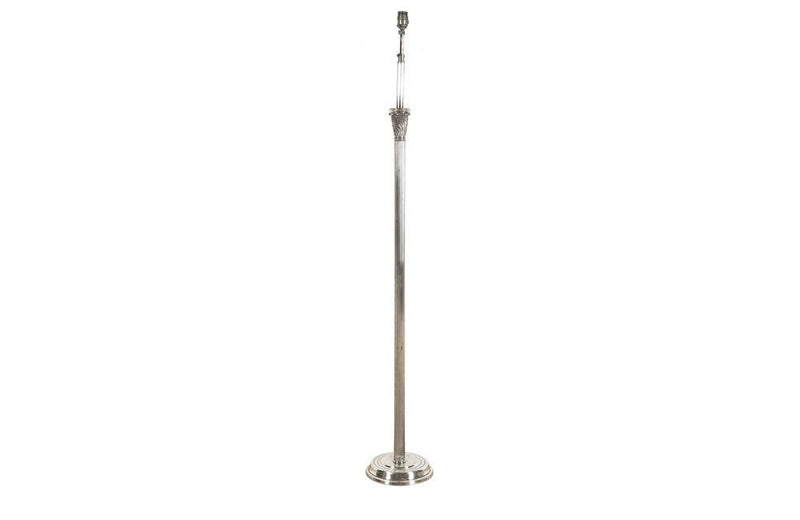 NEO-CLASSICAL REVIVAL SILVERPLATED FLOOR LAMP