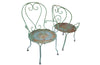 PAIR OR FRENCH IRON GARDEN CHAIRS