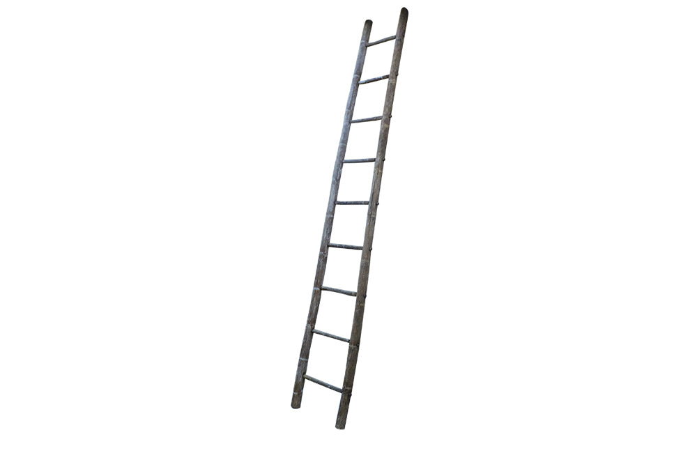 OLD TALL BAMBOO LADDER