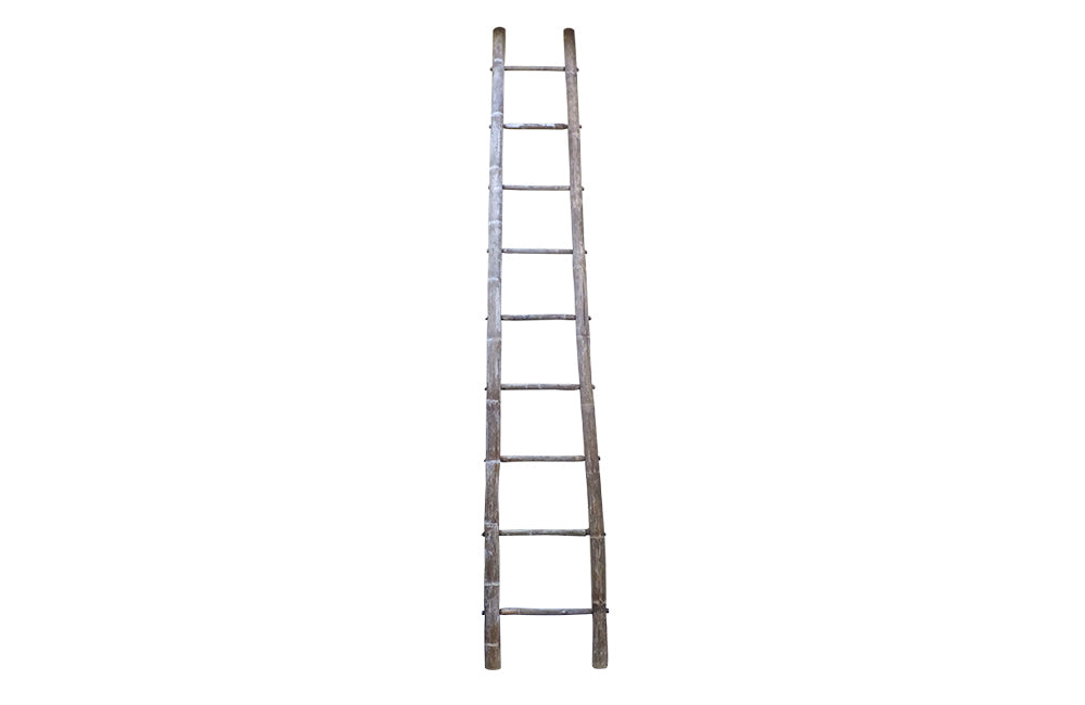 OLD TALL BAMBOO LADDER