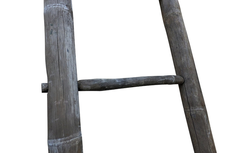 OLD TALL BAMBOO LADDER