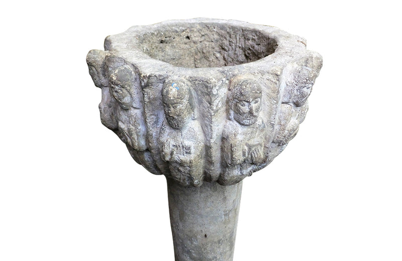 MEDIEVAL STYLE APOSTLE FONT JARDINIERE