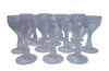 SET OF FOURTEEN HOLLOW STEM BISTRO GLASSES