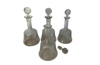 Set Of Four Pretty French Etched Carafes - French Decorative Antiques - Fine Dining Accessories - French Antique Accessoriws - Antique Carafes - Antique Glassware - Antique Shops Tetbury - AD & PS Antiques