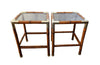 PAIR OF FRENCH BAMBOO END TABLES