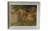 'THE HUNTERS' FRAMED OIL PAINTING BY LE BEUZE