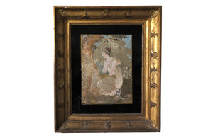 FRAMED 18TH CENTURY SILKWORK
