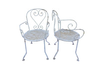 PAIR OF FRENCH GARDEN ARMCHAIRS