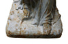 SEATED CAST IRON ANGEL STATUE