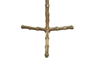 BRASS FAUX BAMBOO VINTAGE FLOOR LAMP