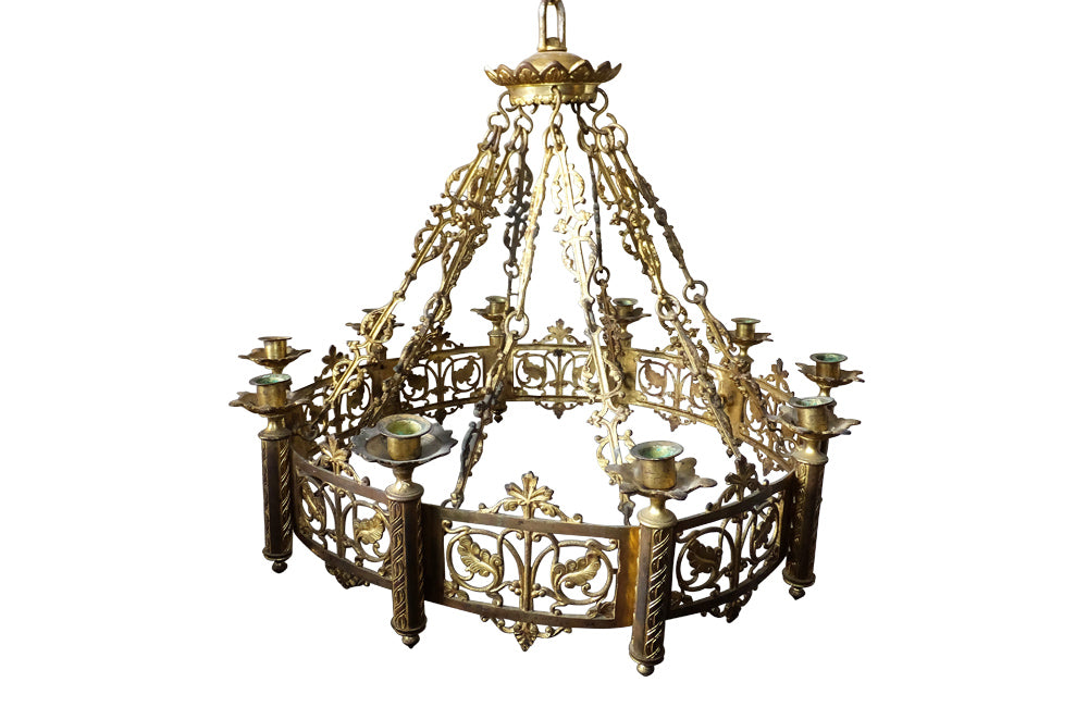 FRENCH NEO-GOTHIC REVIVAL CHANDELIER