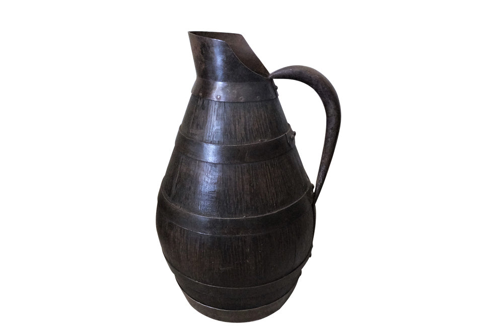 SET OF THREE BURGUNDY WINE JUGS