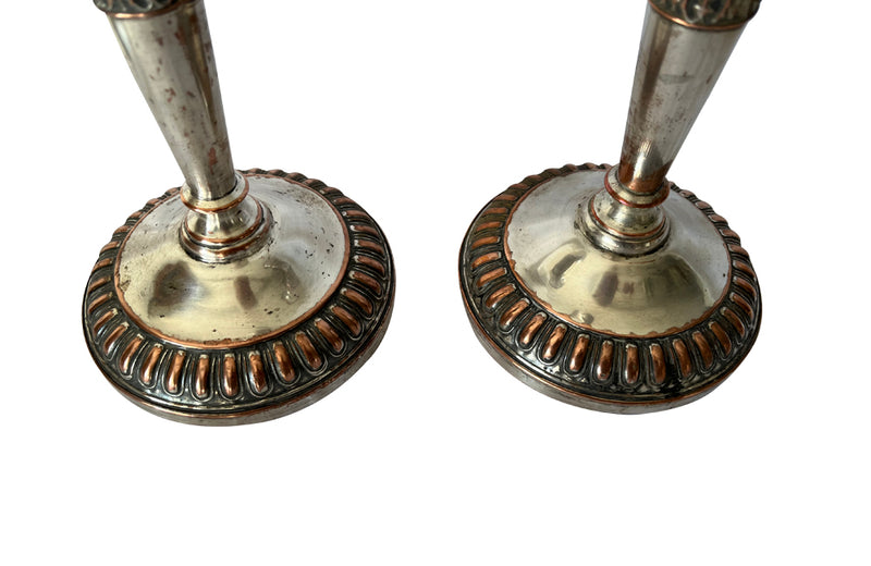 Pair Of Neo-Classical Revival Candlesticks - French Decorative Antiques - French Antique Candlesticks - Antique Lighting - Neoclassical Candlesticks - Candle Lighting - Antique Shops Tetbury - AD & PS Antiques
