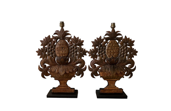 Pair Of Italian Tole Table Lamps - Decorative Accessories - Decorative Lighting - Table Lamps - Italian Antiques - Antique Shops Tetbury - AD & PS Antiques
