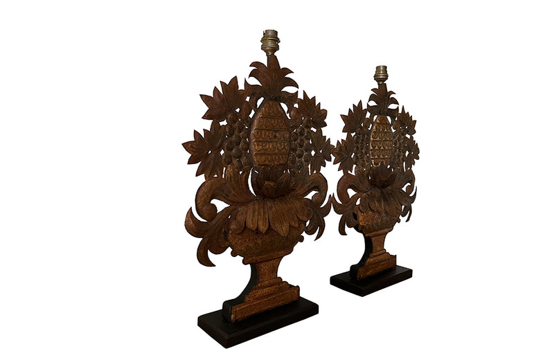 Pair Of Italian Tole Table Lamps - Decorative Accessories - Decorative Lighting - Table Lamps - Italian Antiques - Antique Shops Tetbury - AD & PS Antiques