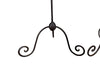 Pair of large wrought iron candle holders from a chateau in the Dordorgne. Tall decorative candlesticks with floral and foliate decoration and have 4 candle holders.