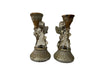 Pair Of Winged Cherub Vintage Glass Candlesticks - Decorative Accessories - Candle Lighting - French Decorative Accessories - Antique Lighting - Vintage Candlesticks - Antique Shops Tetbury - AD & PS Antiques
