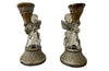Pair Of Winged Cherub Vintage Glass Candlesticks - Decorative Accessories - Candle Lighting - French Decorative Accessories - Antique Lighting - Vintage Candlesticks - Antique Shops Tetbury - AD & PS Antiques