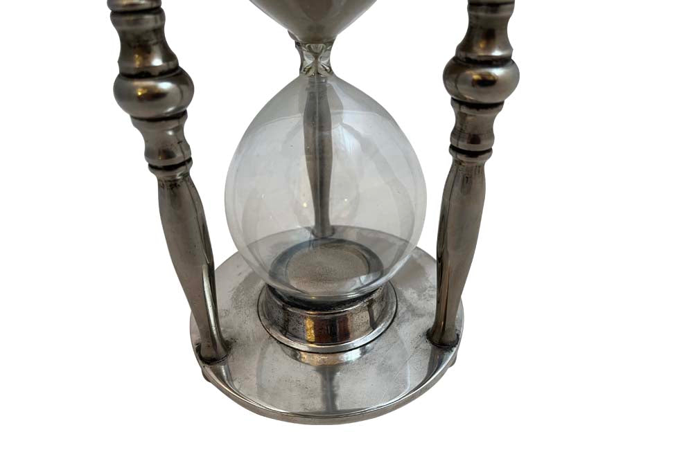 Silverplate Hourglass - Decorative Accessories - French Decorative Accessories - Gift Ideas - Desk Accessories - Antique Shops Tetbury - AD & PS Antiques