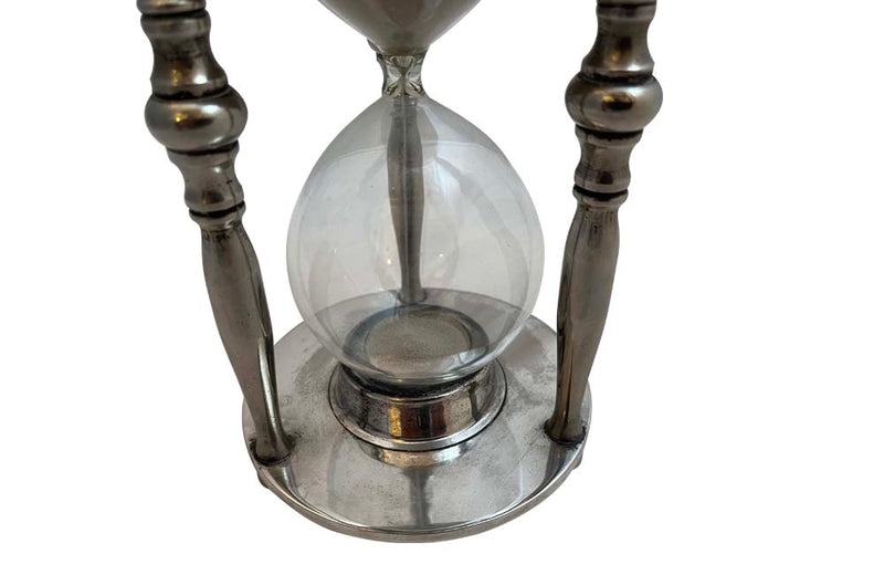 Silverplate Hourglass - Decorative Accessories - French Decorative Accessories - Gift Ideas - Desk Accessories - Antique Shops Tetbury - AD & PS Antiques