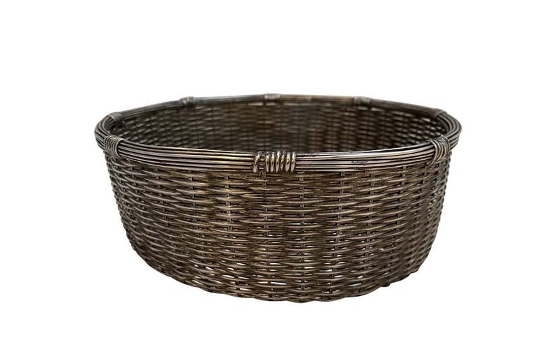 Round Silver Plate Woven Bread Basket - Decorative Antiques - French Antiques - French Antiques UK - AD & PS Antiques