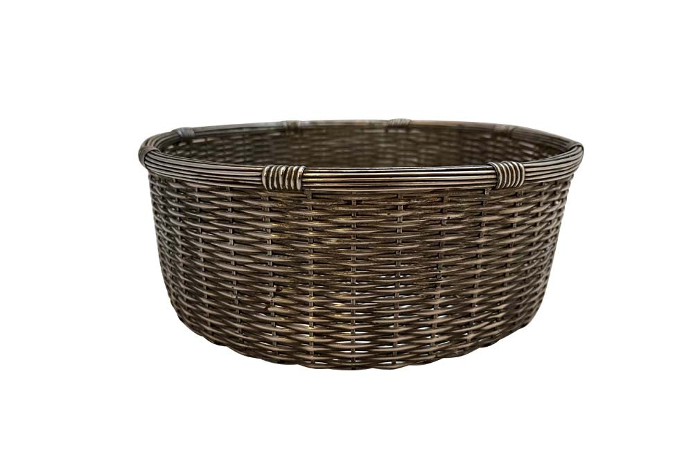 Round Silver Plate Woven Bread Basket - Decorative Antiques - French Antiques - French Antiques UK - AD & PS Antiques