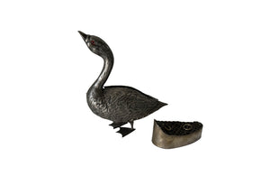 Decorative Goose Centrepiece - Decorative Accessories - Silverplate Goose - Table Vase - Centrepiece - Mid Century Accessories - Unique Accessories - Decorative Accessories - Gift Ideas - Antique Shops Tetbury - Animalia - AD & PS Antiques 