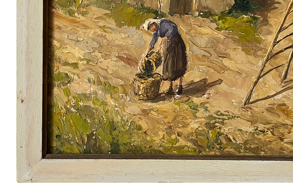 The Olive Harvest Signed Oil Painting - French Decorative Antiques - Wall Art - French Paintings - Oil Paintings - Signed Art - French Provincial - Antique Shops Tetbury - Ad & PS Antiques