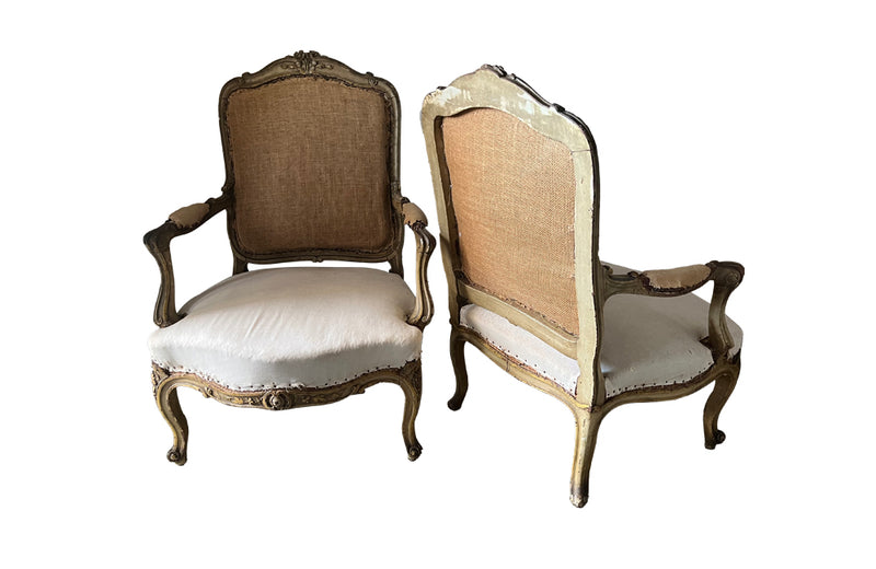 Pair Of Louis XV Revival Open Armchairs - French Decorative Antiques - French Antique Armchairs - Antique Armchairs - Seating - Armchairs - Antique Shops Tetbury - AD & PS Antiques