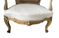 Pair Of Louis XV Revival Open Armchairs - French Antique Furniture - Decorative Antiques - Antique Chairs - Antique Armchairs - AD & PS Antiques