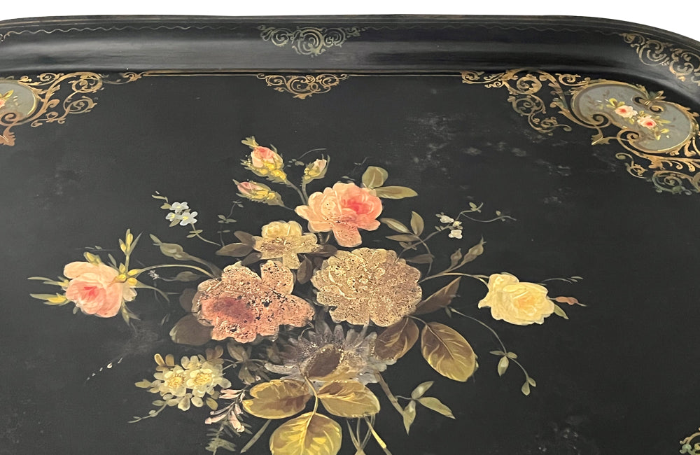 Large Napoleon III Tole Tray - French Decorative Antiques - Antique Tray - Decorative Accessories - Toleware - Antique Shops Tetbury - adpsantiques - AD & PS Antiques
