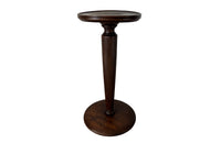 French Art Deco Gueridon pedestal table on a round base with three ball feet - Antique Side Table