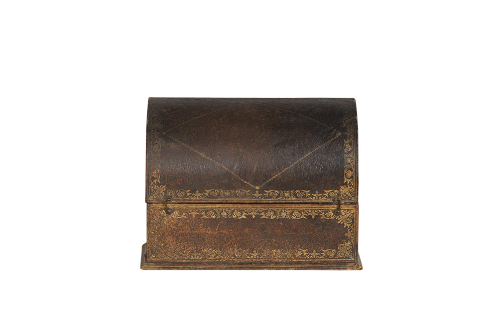 Antique Leather File Box-French Antiques-Leather Document File-Antique Box-Antique Leather Box-AD & PS Antiques
