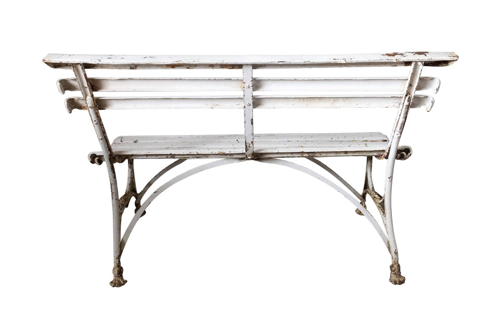 French Arras Garden Bench-French Antique Garden Bench-Garden Antiques-Arras Garden Furniture-AD & PS Antiques